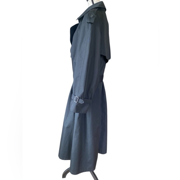 Vintage black women’s trenchcoat size 20 - Picture 3 of 12